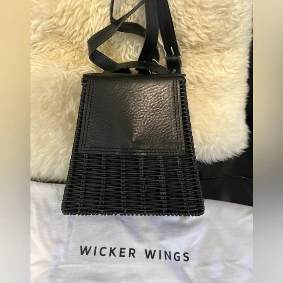 Wicker Wings Black Tall Tixing Backpack (Genuine Leather & Rattan) Wicker Wings Black Tall Tixing Backpack (Genuine Leather  main image 3